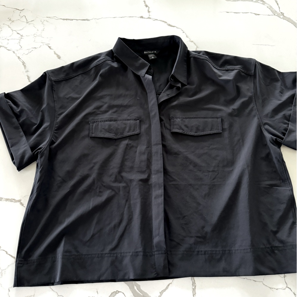 Athleta Black Short Sleeve Top